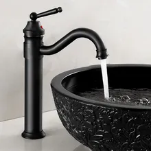 Роскошная бронзовая Одиночная Вращающаяся ручка для ванной для кухни для раковины смеситель для раковины ahg019