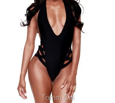 NEW-Vintage-bandage-high-waist-one-piece-swimsuit-sexy-monokini-retro-cut-out-high-waist-swimwear