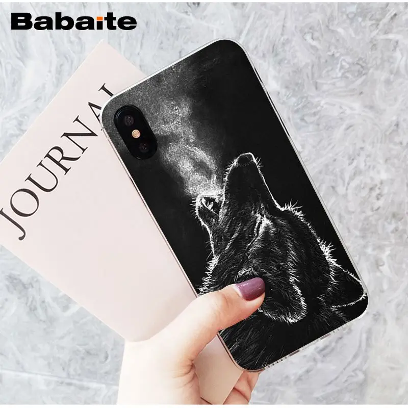 Babaite angry snow wolf TPU Мягкий силиконовый чехол для телефона Apple iPhone 8 7 6 6S Plus X XS MAX 5 5S SE XR - Цвет: A5