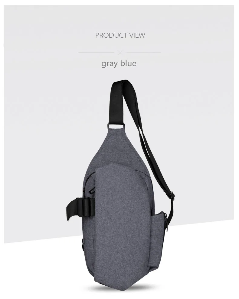 Новая брендовая мужская оксфордская нагрудная сумка с одним плечевым ремнем, сумка для путешествий на спине, сумки через плечо, деловая сумка на плечо