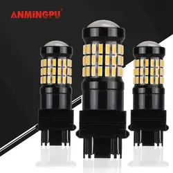 ANMINGPU 2x P27W P27/7 Вт светодио дный сигнальная лампа 60 4014SMD T25 светодио дный 3156 3157 светодио дный лампа Canbus автоматический включите свет стоп back up