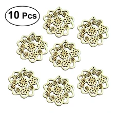 10 шт деревянные фишки сливы украшения Висячие украшения ремесла цветок сливы висячие орнамент для вечеринок