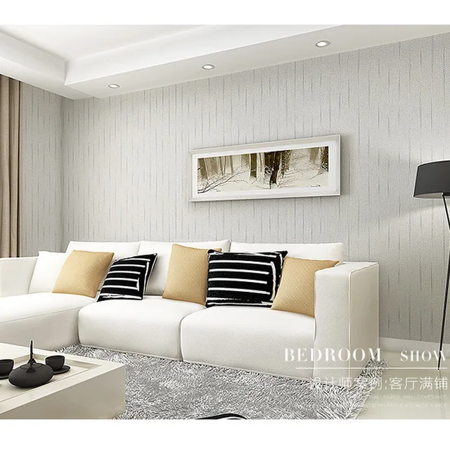 Plain Nonwoven Washable Strippable Wallpaper For Modern Living Room Bedroom TV Background Wall