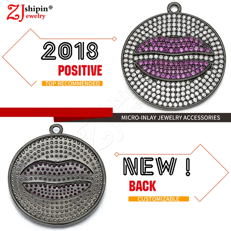 2019 новые украшения для губ аксессуары Подвеска Циркон коннектор CZ DIY ювелирные