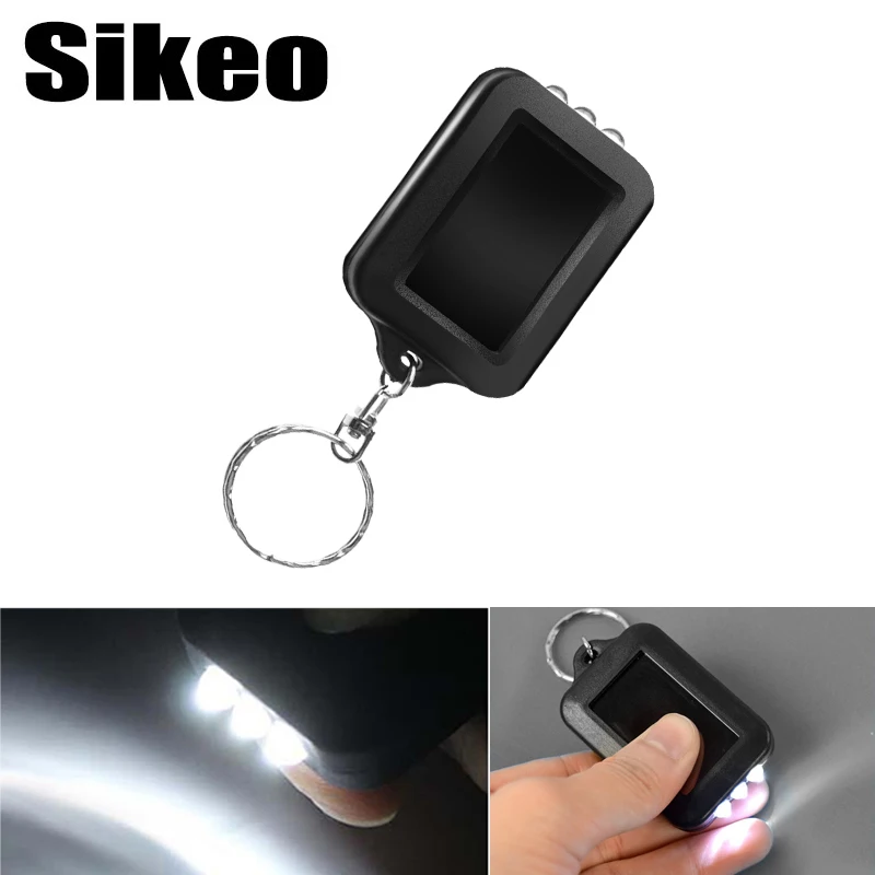 

Auto Car Mini LED Flashlight Keychain Portable Keyring Light Torch Key Chain 3 Led Light Emergency Camping Lamp Backpack Lights