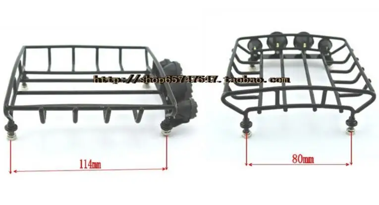 Металлический багажный лоток светильник кой для 1/10 RC Rock Crawler D90 Tamiya CC01 Pajero