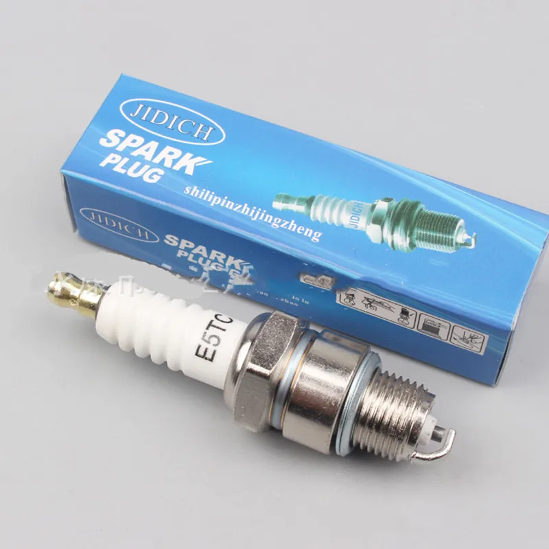 

1pcs Universal E5TC Lawn Mower Spark Plug Garden Lawnmower Spark Plug Engine Accessories for Chainsaw Replacement Repair Parts