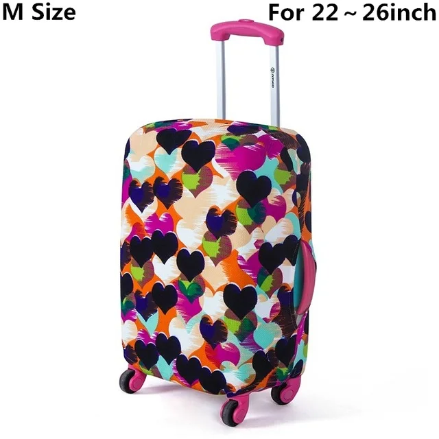 Модный защитный чехол для багажа, эластичный чехол от пыли, аксессуары для путешествий, чехол для костюма, чехол для приложения, 18*30 дюймов, багажная бирка - Цвет: Rose Red M