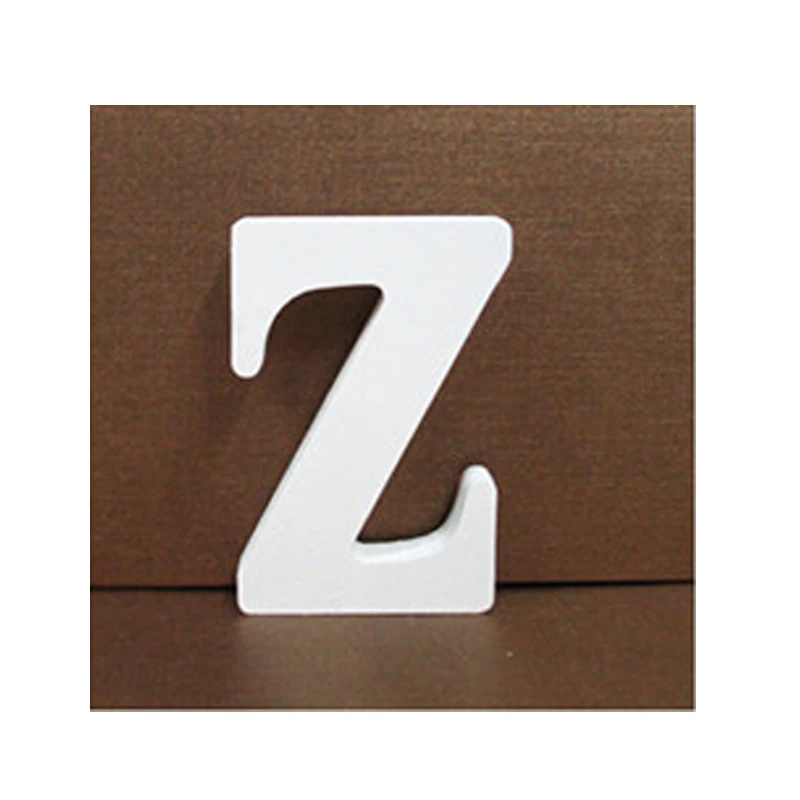 1 шт. 15 см белая деревянная буква Английский алфавит DIY Индивидуальное Имя Дизайн Искусство ремесло отдельно стоящее сердце Свадебный домашний декор - Цвет: Z