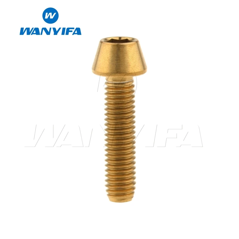 Wanyifa M6x10 15, 16, 18, 20, 25 30 35, 40 45 50 55 60 65 мм конусная головка Винт С Титановым болтом для Велосипедный дисковый тормоз