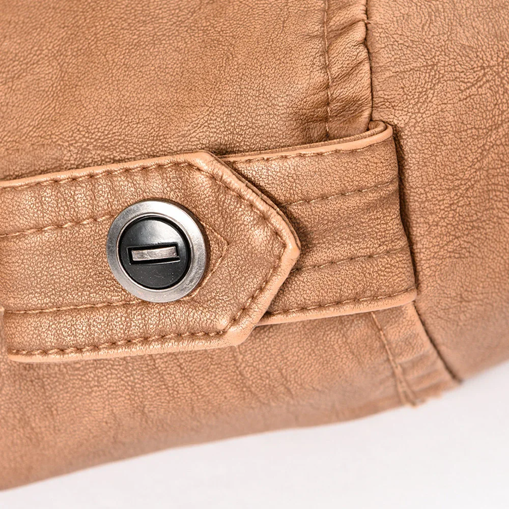 Riinr 4XL Мужская куртка из искусственной кожи кожаная осенне зимняя приталенная