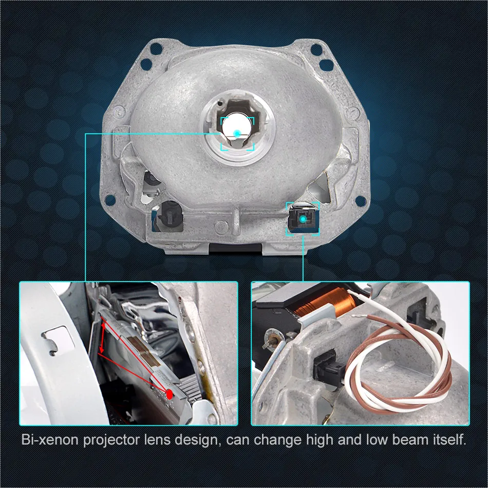 RACBOX 2 шт. 3,0 дюймов Автомобильные фары HID Bi-xenon для Hella 5 объектив проектора замена фары Модифицированная подходит для пальчиковой лампы