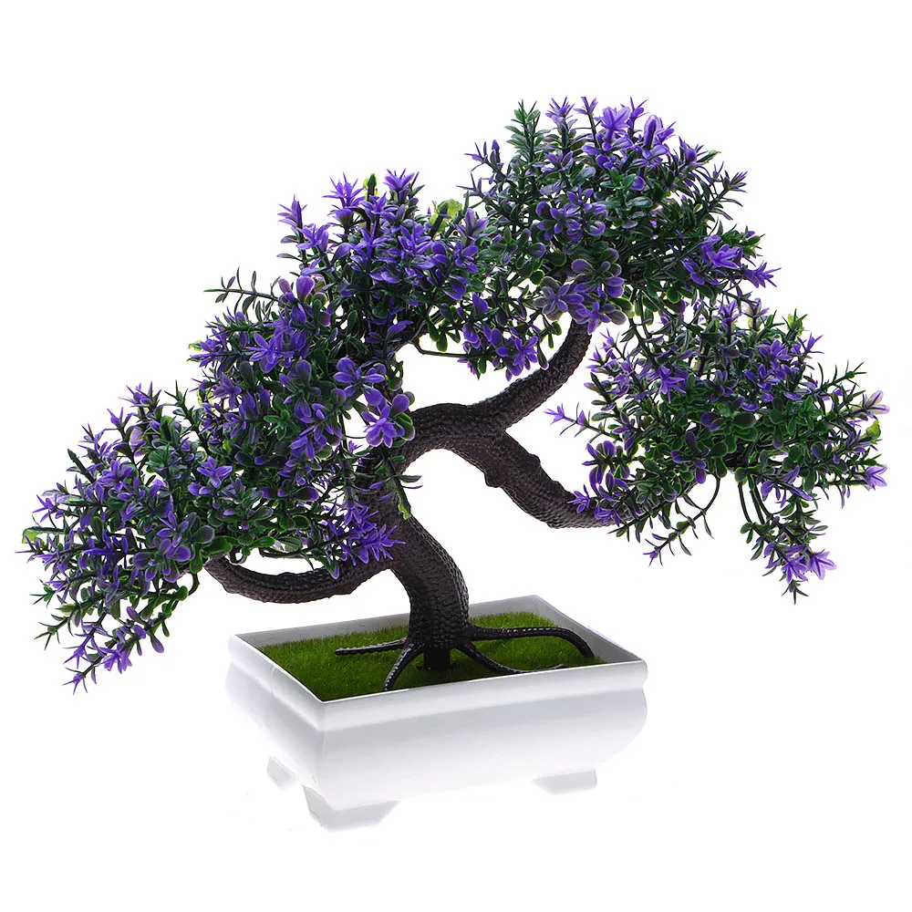 

Mini Artificial Tree Plant Pot Ornament Potted Plastic Home Decor
