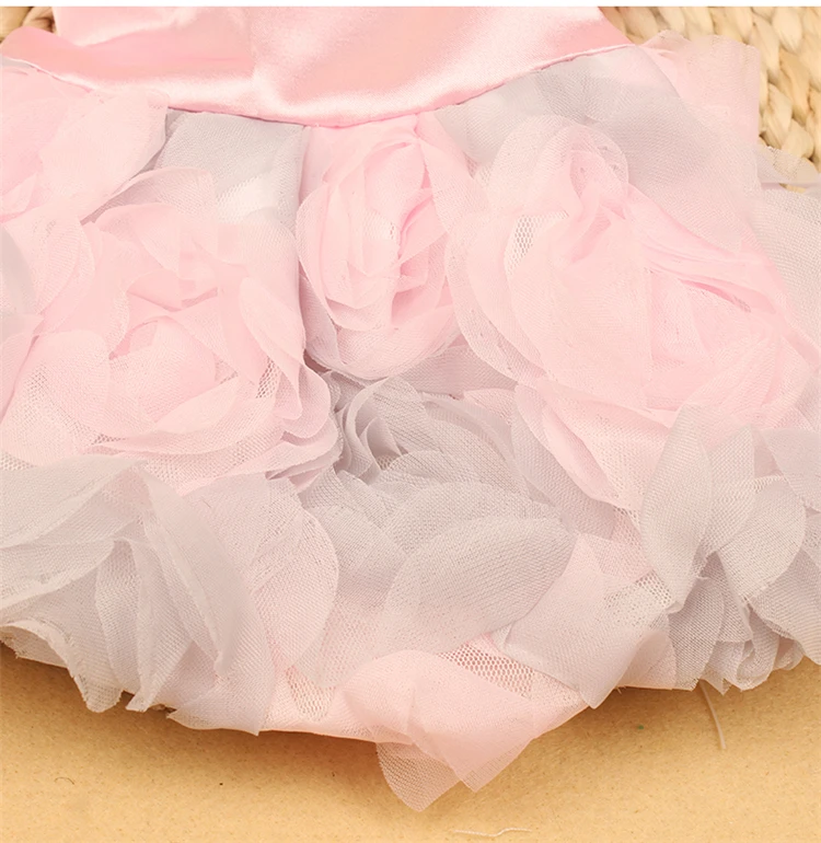 puppy outfit pet dress for dog chihli summer dresses skirt denim cheap dogs clothes lace haberdashery wedding  (9)