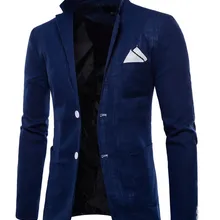 Весна Для мужчин Пиджаки и жакеты Slim Fit мужской костюм куртки Однобортный пиджаки мужской костюм