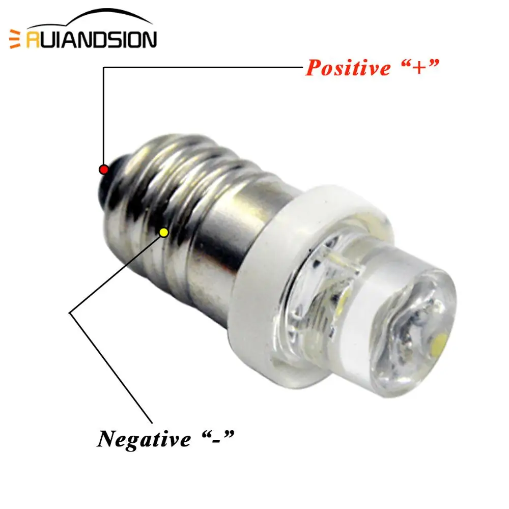 2 шт. E10 3V 6V 12V F3 1led вспышка светильник лампочка фонарь для вождения s и Глава лампы