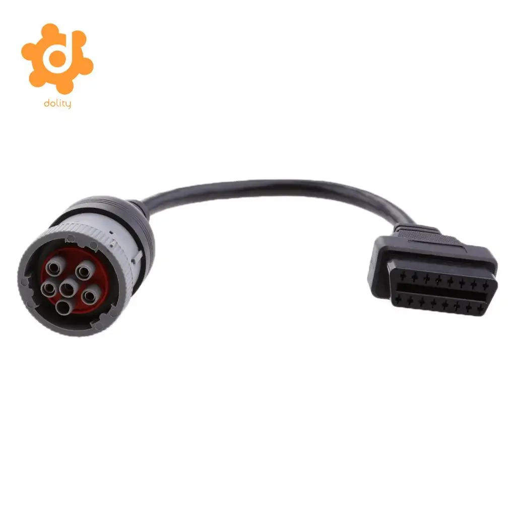 Heavy Duty Truck J1708 6 Pin to OBD2 16 Pin Diagnostic Cable Adapter
