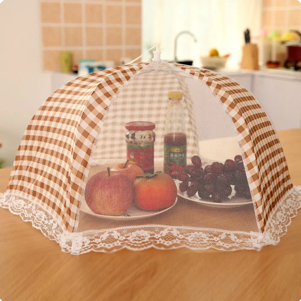

Foldable Table Food Cover Umbrella Style Anti Fly Mosquito Kitchen Cooking Tools Meal Cover Table Mesh Food Covers