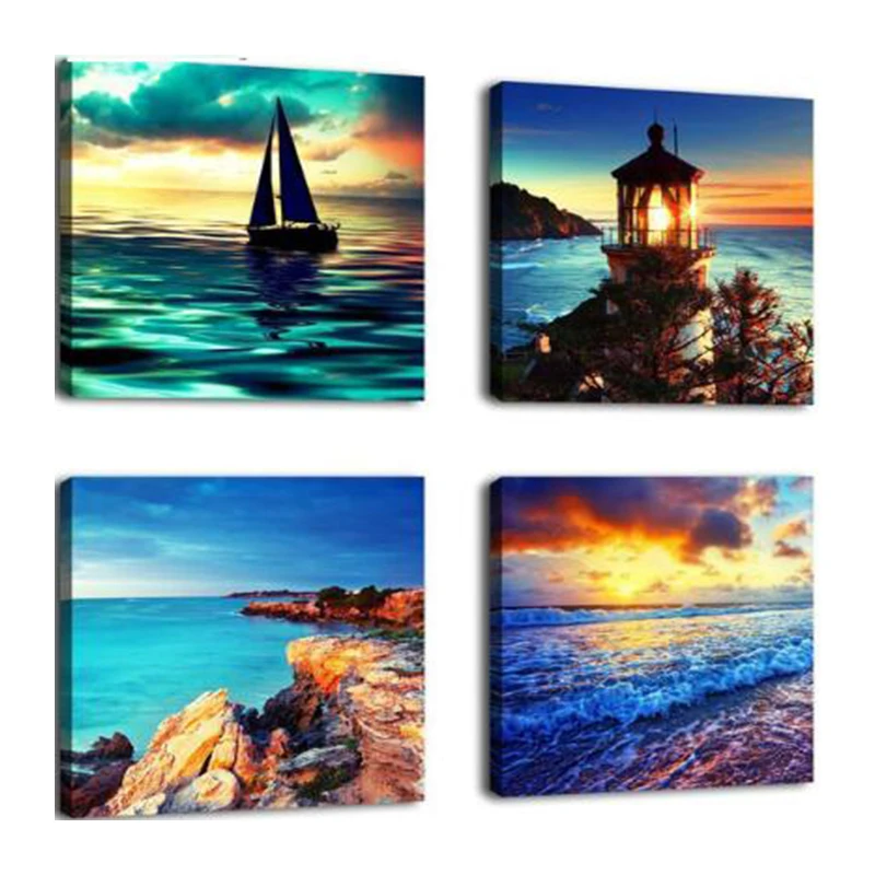 3D Diamond Painting Sunset Beauty Crystal Square Rhinestone Picture