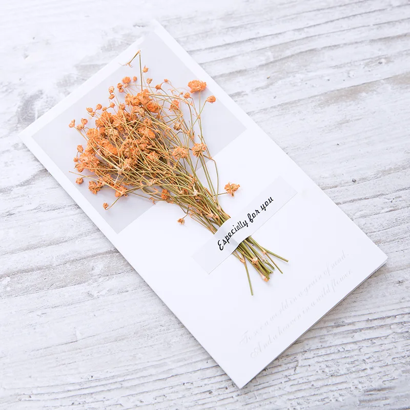 10 шт. креативные Gypsophila сухие цветы поздравительная открытка ручной работы поздравительная открытка на день рождения, День Благодарения подарок на день матери