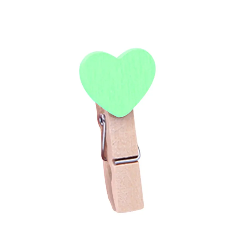 5 Pcs Clips Wall Decor DIY Creative Frame With Mini Colored Heart Clothespins R02 (12)