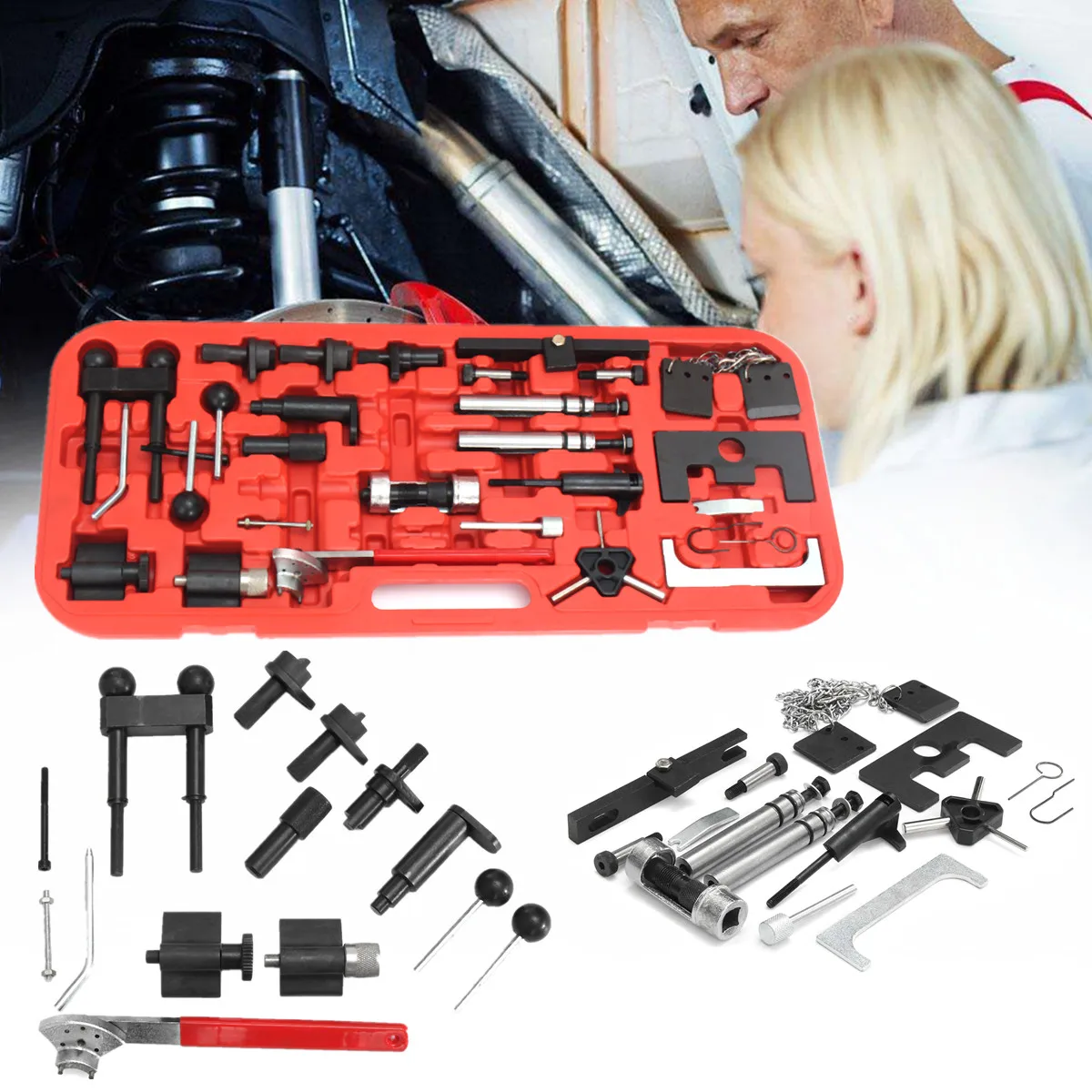 

Professional Engine Timing Tool 36Pcs Master Kit For Perfect Easy Storage & Transport Professional Mechanic DIY Enthusiast