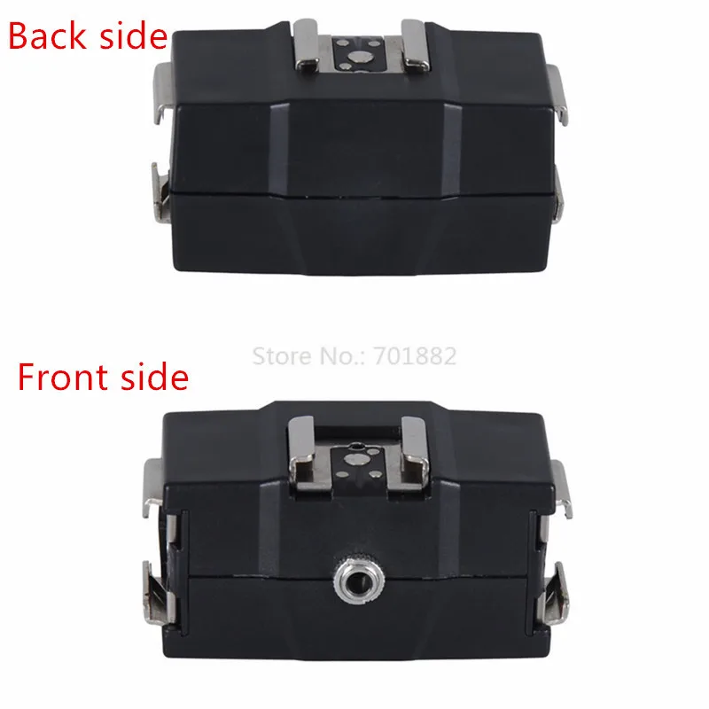 Flash Holder Three Hot Shoes Holder Adapter with 3.5mm Sync Socket for Speedlite FLH-08  (2)