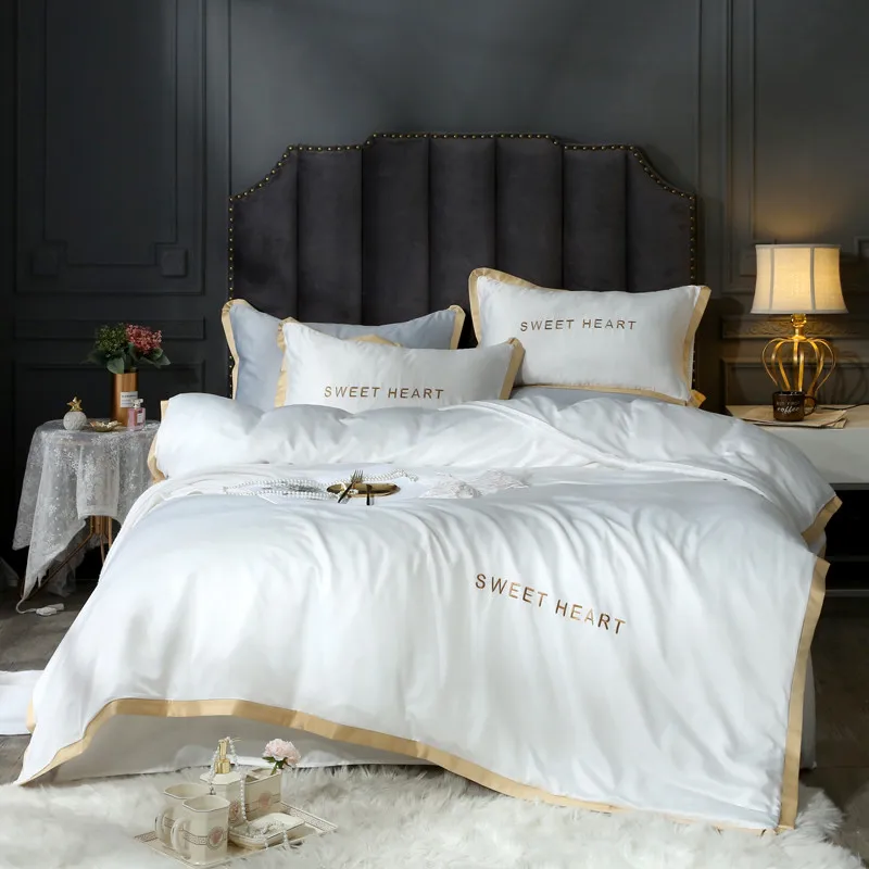 Home Textile Bedding Sets Adult Bedding Set Bed White Black Duvet