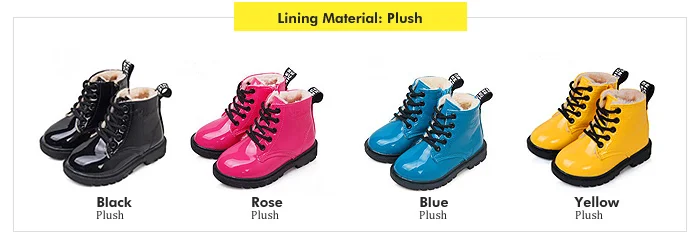 New 2017 Winter Children Shoes PU Leather Waterproof Martin Boots Kids Snow Boots Brand Girls Boys Rubber Boots Fashion Sneakers (3)