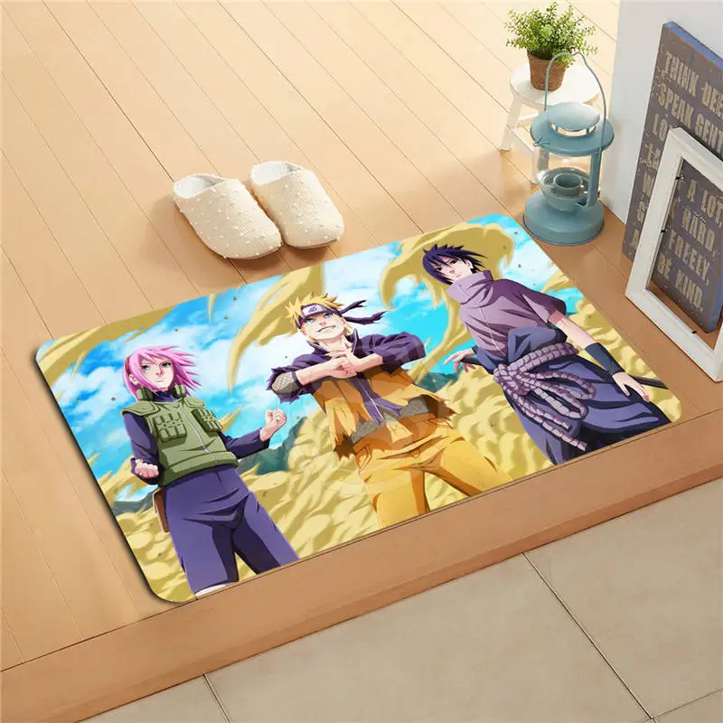 F627m16 Free Shipping Custom family naruto Anime Doormat Art Design