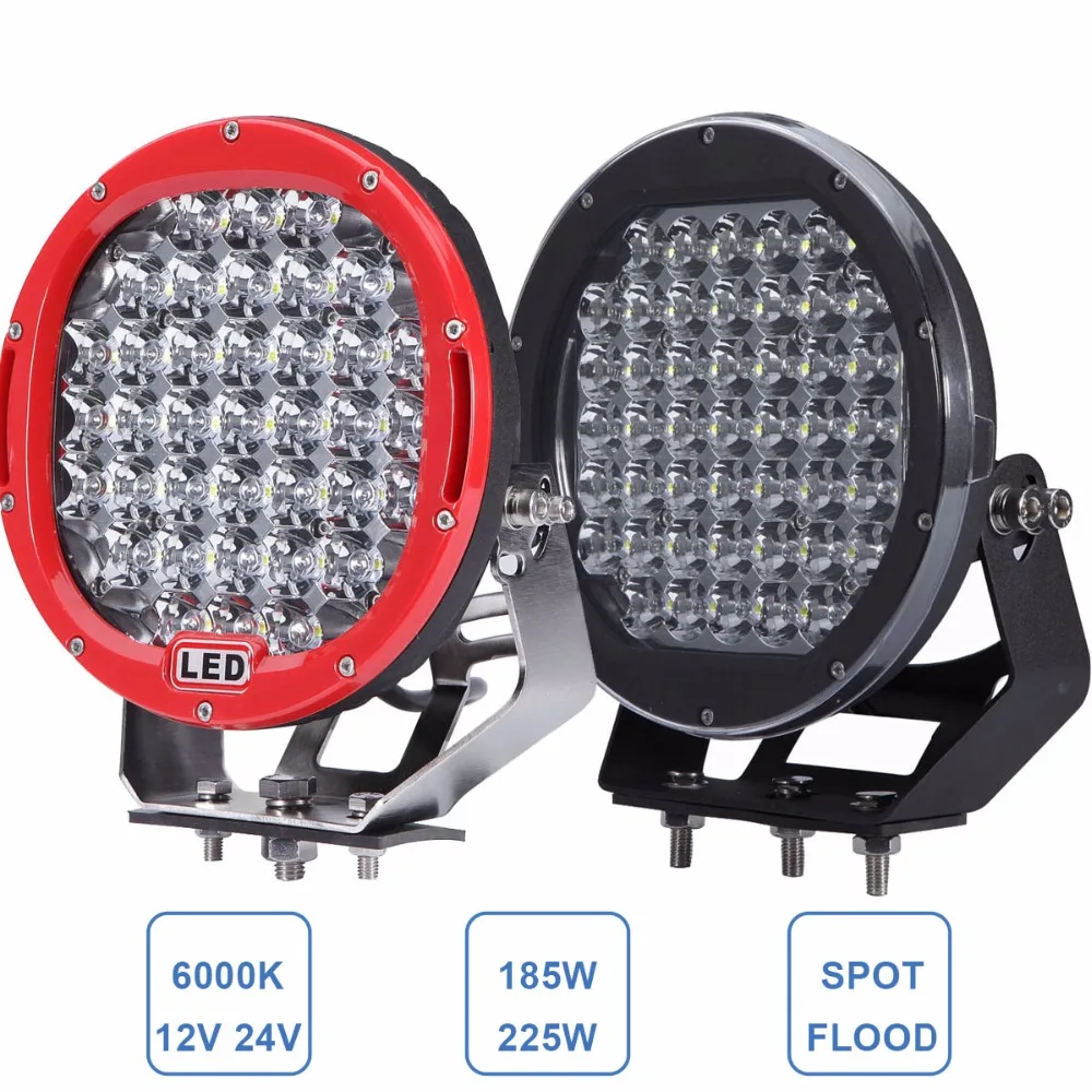 Offroad LED Driving Work Light 185W 225W 12V 24V Car Auto Vehicle SUV 4x4 4WD UTE Boat Headlight DRL Lamp For TOYOTA FORD JEEP