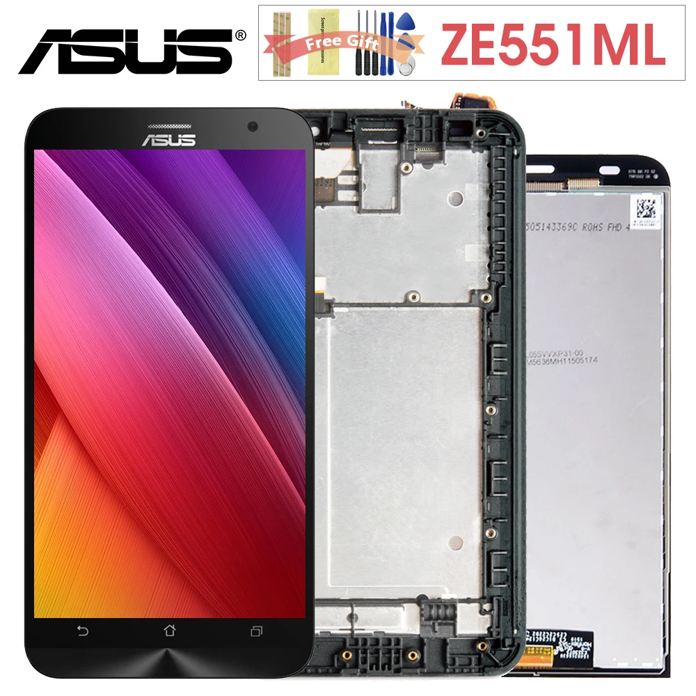 

5.5'' Inch LCD For ASUS Zenfone 2 ZE551ML Display Touch Screen Digitizer with Frame for ASUS Zenfone 2 ZE551ML Z00AD LCD