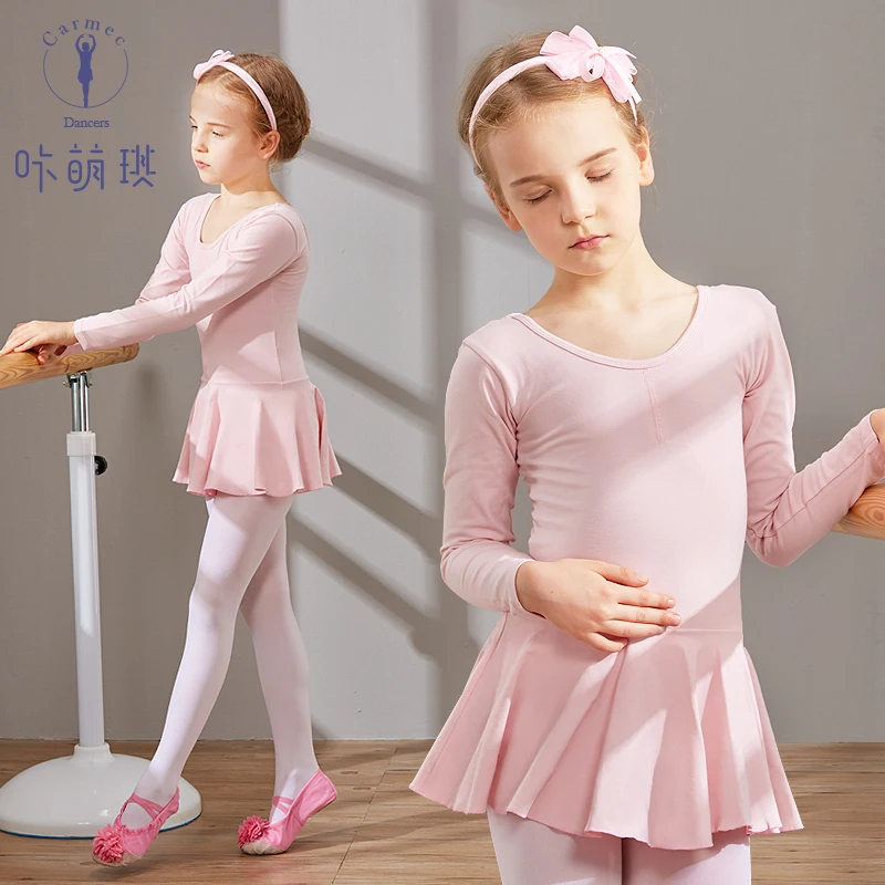 

Combed Cotton Long Sleeves Ballet Dress Dance Dress Tutu Ballet for Girls Kids Children High Quality