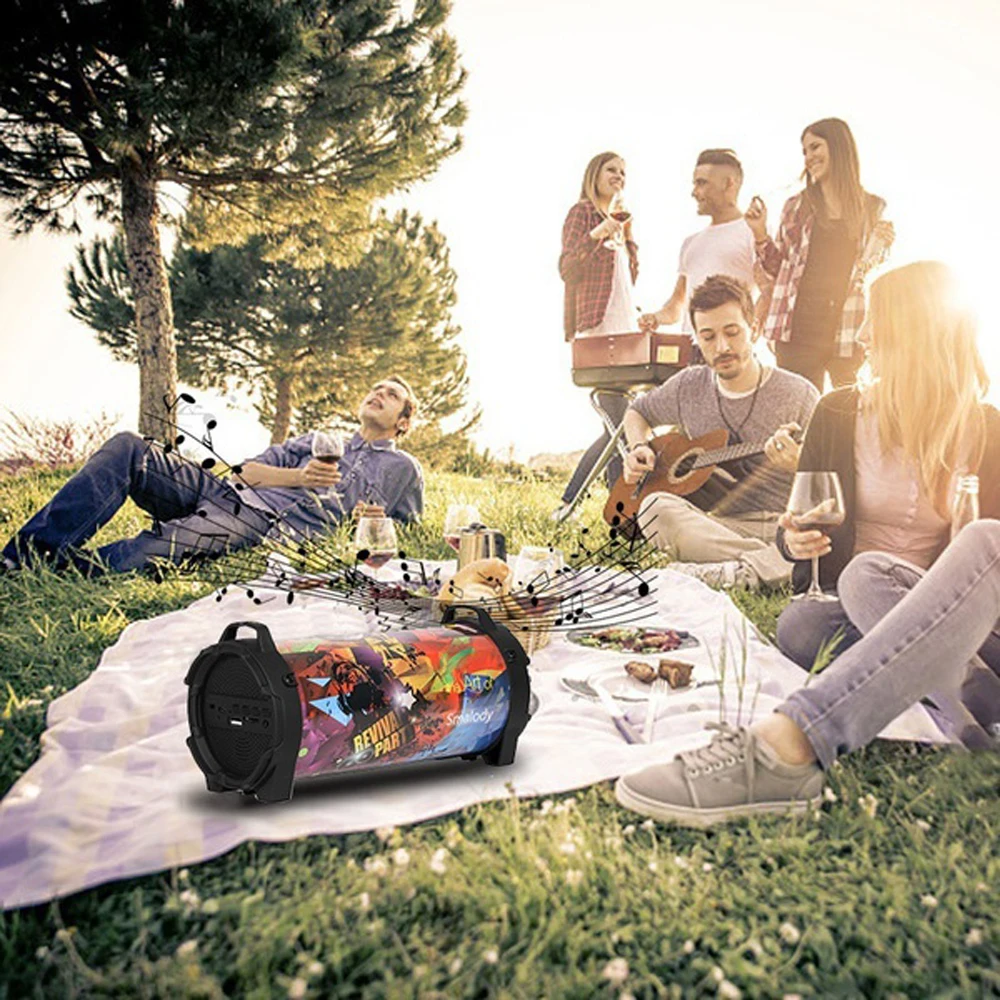 New Outdoor Portable Subwoofer Column Bluetooth Speaker Wireless Powerful Sports Speakers Radio FM Mp3 player Scalable