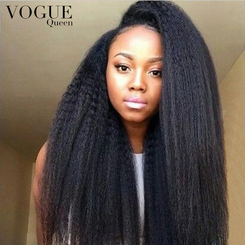 Vogue Queen Italian Yaki Wig Full Lace Glueless Brazilian 