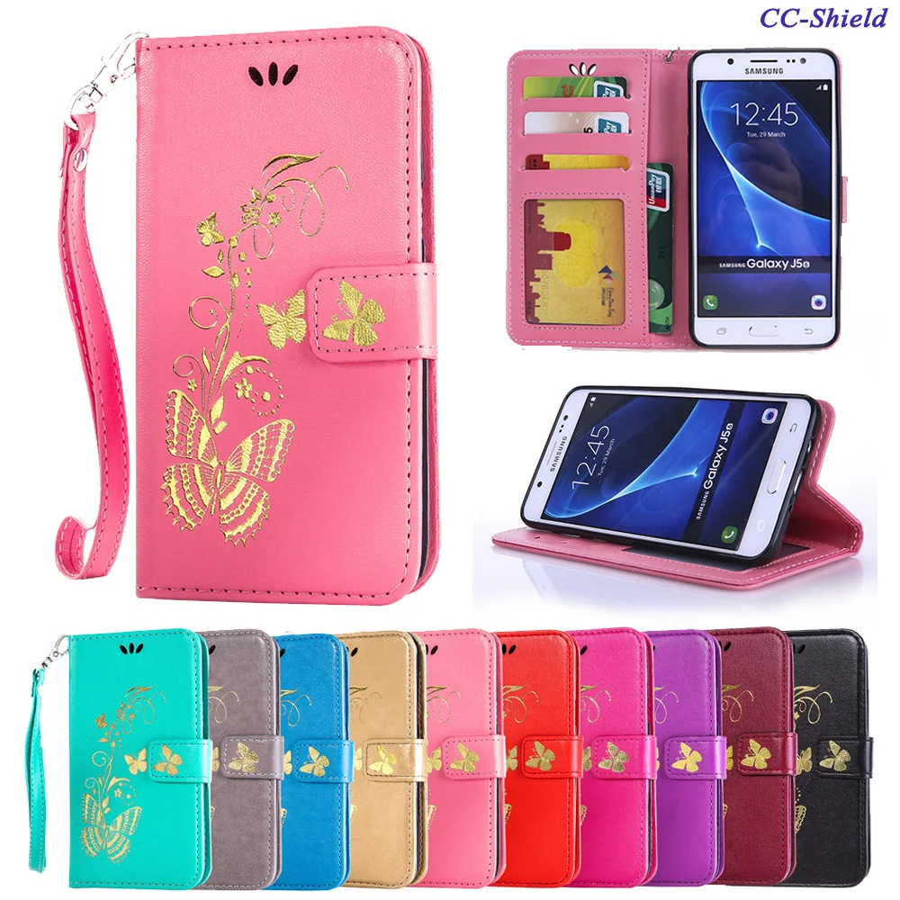 

Flip Case for Samsung Galaxy J5 2016 J510 J510F J510H J510FN SM-J510 SM-J510F SM-J510H SM-J510FN Butterfly Phone Leather Cover
