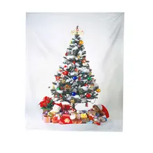 

Animal Cartoon Tapestry Christmas tree tapestry Print Forest Scenery Christmas Tree Tapestry 150x200cm Dorm Room Blanket on Beds