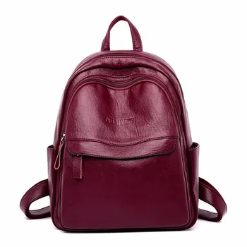 

Women Leather Backpacks High Quality Sac A Dos Femme Ladies Bagpack Luxury Designer Backpack Casual Daypack Mochila Feminina