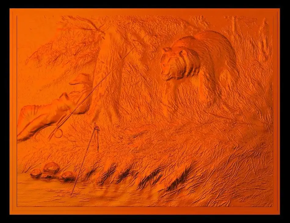 

3d model relief for cnc in STL file format panno_sleep