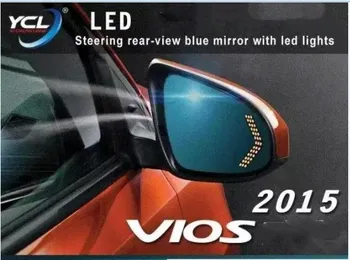 

eOsuns rear view blue mirror with led turn signal arrow and electric heating for BEZZA MYVI PERODUA 2015