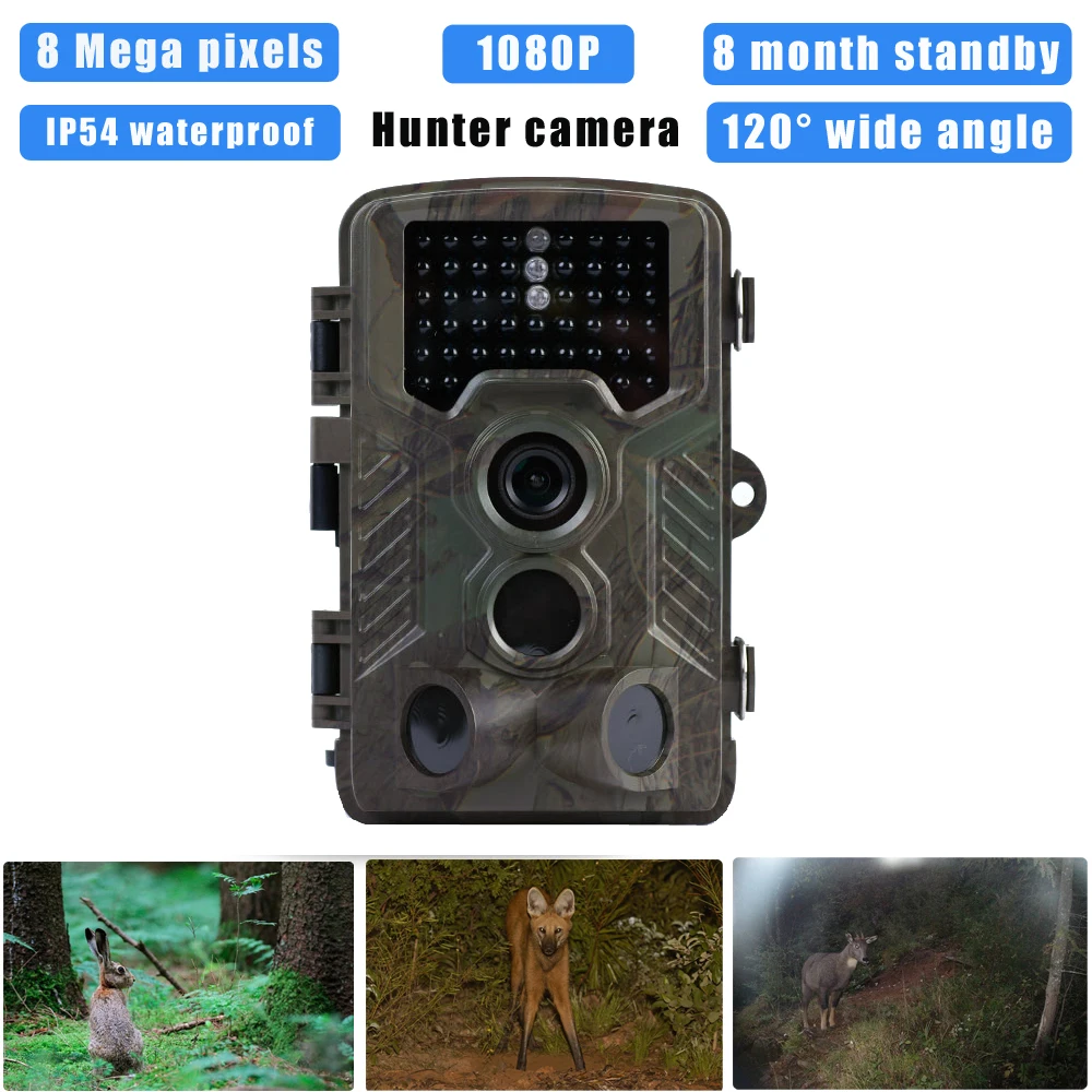 Лидер продаж Охота камера HD 8MP поддержка 1080 P видео ночного Версия Скаутинг Trail Охотник камеры цветок водоустойчивая