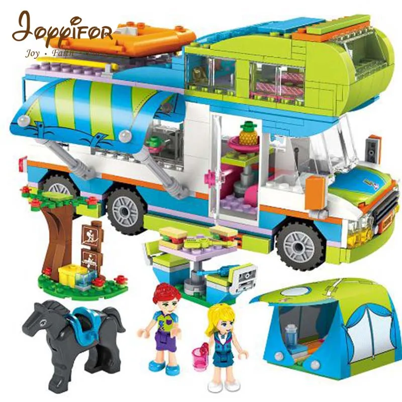 Online 534PCS Mia der Camper Van Der Wohnmobil Bausteine kompatibel legoingly Freunde Haus Figuren Stadt Ziegel Spielzeug Für Kinder mädchen