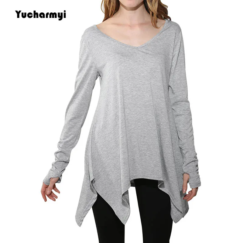 thumb insert t shirts women's