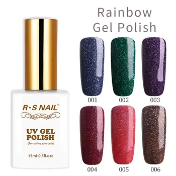 

RS Nail Gel Varnish Rainbow Gel Nail Polish Dark Neon Series Lacquer Esmalte Permanente Nail Art Design Professional Manicure