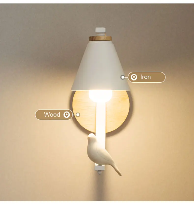 Настенный светильник для спальни в скандинавском стиле, настенный светильник для коридора, балкона, современный минималистичный прикроватный светильник, светодиодный декоративный светильник