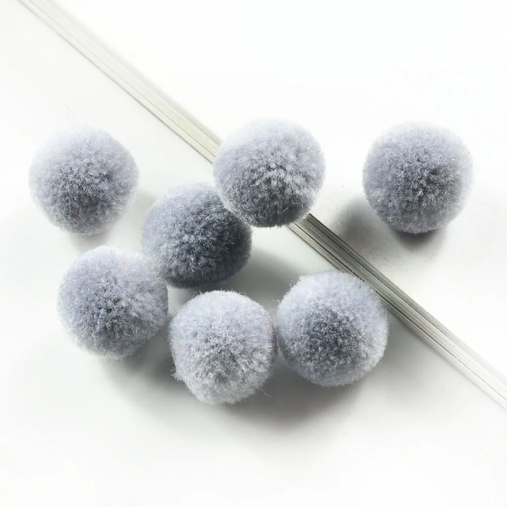 50pcs Mixed Color DIY Wool Felt Balls Pom Pom Beads Crafts Decoration 15mm