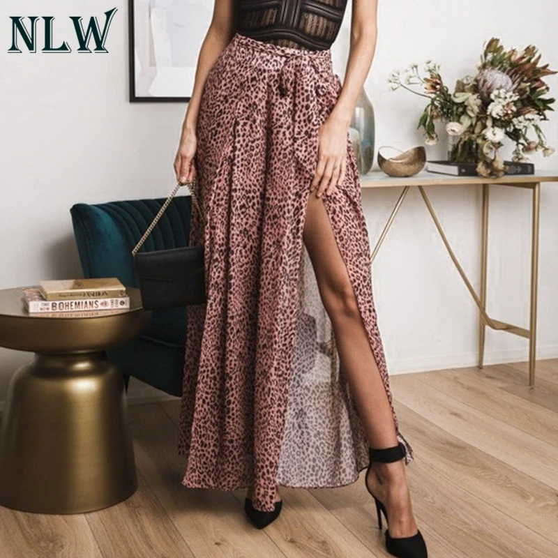 NLW/большие размеры леопардовый принт галстук бабочка пояс Pantalon Femme повседневные