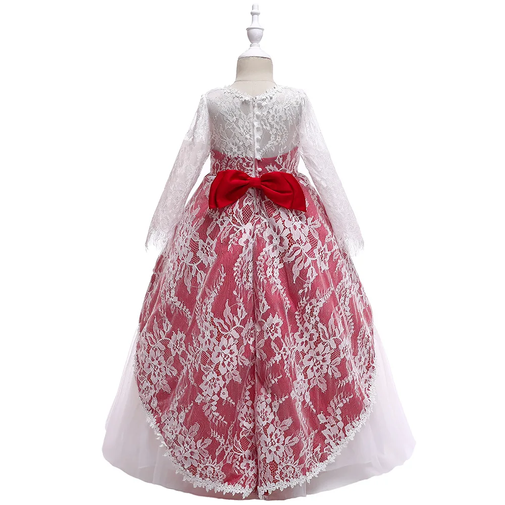 Robe Mariage Enfant принцессы Кружевные Платья с цветочным узором для девочек 2019 тюль девушки свадебные платья Дешевые платье для первого причастия