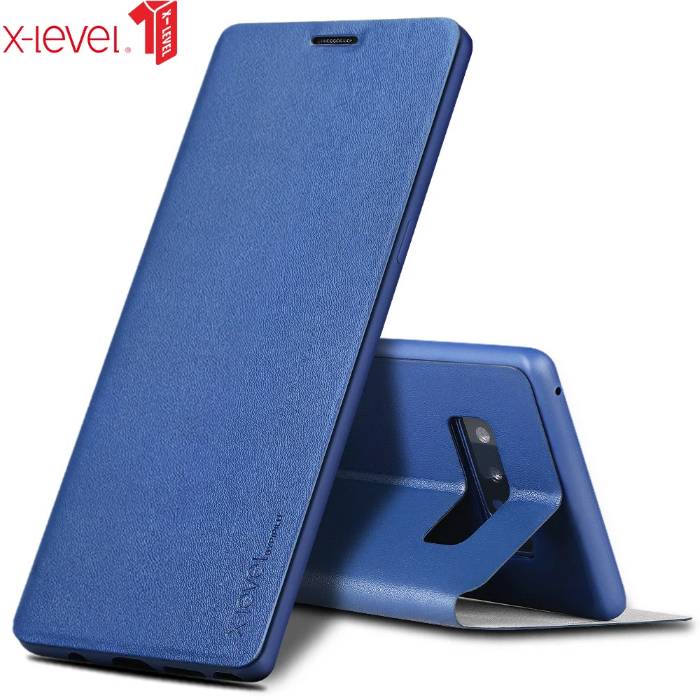 

X-Level Book Flip Leather Case For Samsung Galaxy A30 A50 A70 A40 A20 A10 Ultra thin Slim For M30 M20 M10 A7 A8 2018 Plus A9 A6