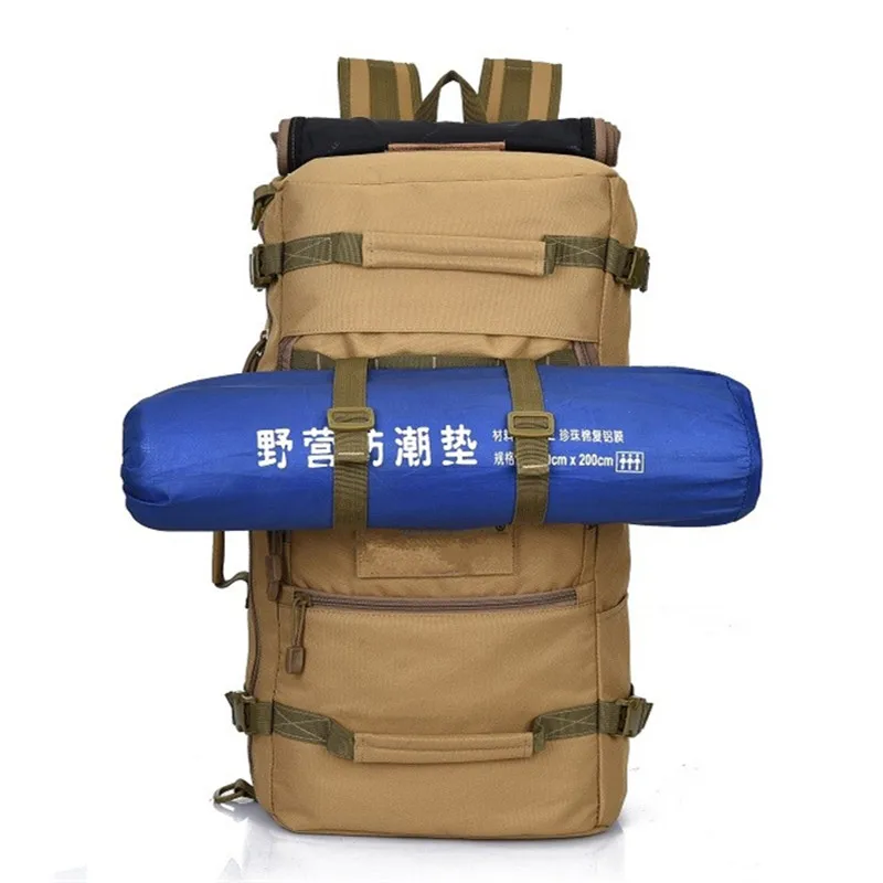 

50L Outdoor Hiking Camping Travel Multifunction Waterproof Backpack Handbag Bag Men Camouflage Army Tactical Rucksack Knapsack